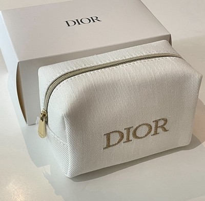 Christian Dior Kosmetiktasche weiß Denim
