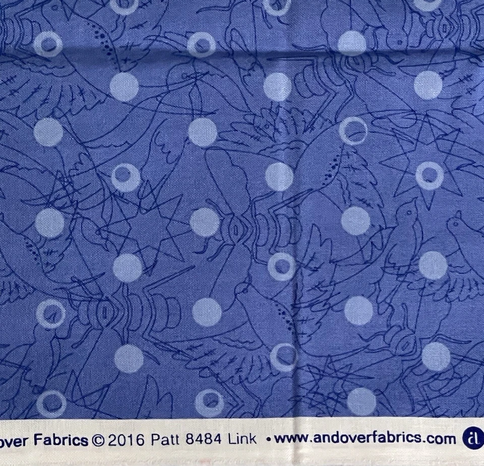Andover by Alison Glass Cotton Blue Fabric 18 Inches x 42 Inches Wide - Image 4 of 4