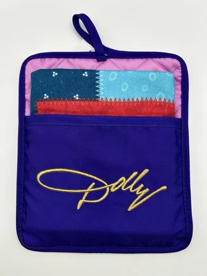 NEW! Dollywood Coat Of Many Colors Kitchen Towel And Pot Holder Set Dolly Parton