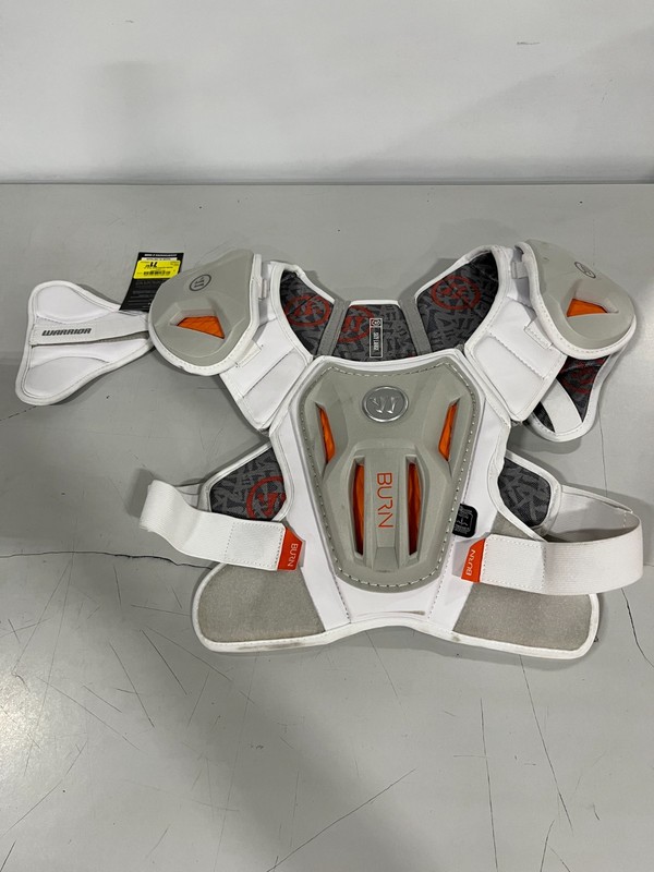 Warrior Burn Lacrosse Shoulder Pads-White Size Large