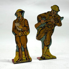 Vintage Marx Tin Soldiers Infantry Colonel  Charging Infantry Private