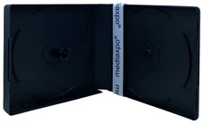 Black CD/DVD Poly Square Box (Holds Up to 16 Discs) Lot