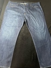 Lucky Brand 181 Relaxed Straight Jeans Dark Wash Mid Rise Stretch Mens 48x32