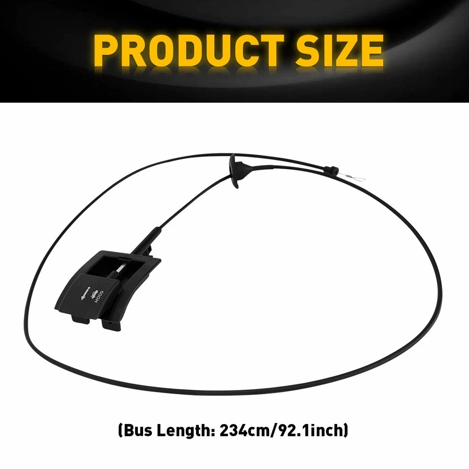 Cable de capó de cierre para mango de liberación 1992-97 con Ford serie F y camionetas Bronco Foto 4 de 4