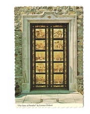 The Gates of Paradise by Lorenzo GHIBERTI vintage postcard unposted
