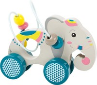 Small Foot Animal With Bead Maze Fsc 100%-Certified, Ages 11088 Push-Along Eleph