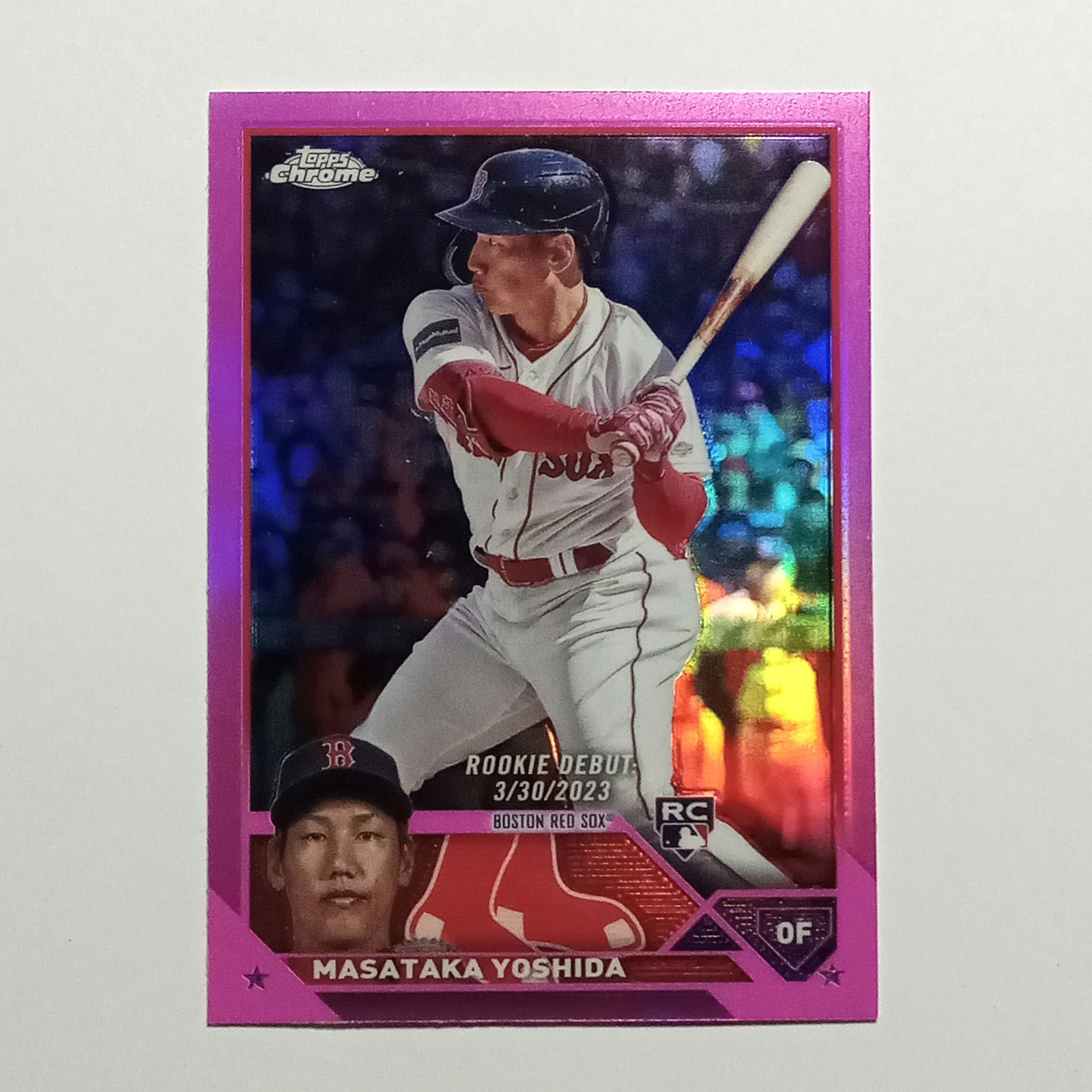 Masataka Yoshida 2023 Topps Chrome Update Pink Refractor #USC174 Rookie Debut RC