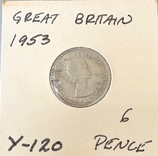 1953 GREAT BRITAIN SIX PENCE, Combined shipping