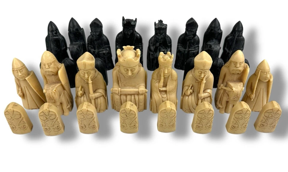 Juego de ajedrez completo Lewis Chessmen BMPL Museo Británico tamaño completo Harry Potter Foto 4 de 4