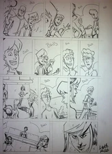 Wonderdog Inc. MATT HEBB Original Hand Drawn Interior Comic Book Page Arcana