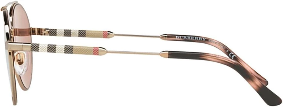 Gafas de sol Burberry BE3092Q 12437J 57 mm dorado/oro rosa lente espejo Foto 2 de 4
