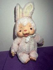 🌸BAMBOLA VINTAGE  monchhichi CONIGLIETTO FURGA DOLL POUPPE MUNECA ANNI 60/70 🌸