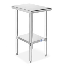 Commercial Stainless Steel Kitchen Food Prep Work Table - 12" x 24"