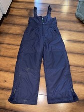 L.L Bean Cold Buster Snow Bibs Kids 6x-7 Navy Blue Insualted Overalls Snowsuit