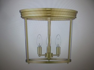 Z-Lite Thayer 13 in. Luxe Gold Integrated LED Flush Mount with Clear Glass Shade