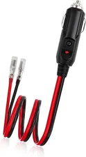Fused Cigarette Lighter Male Plug, 12V Cigarette Lighter Socket Cord with Leads,