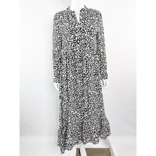 Anthropologie Mare Mare LYNDA Leopard Print Maxi Dress Size S Long Sleeve