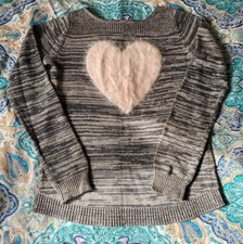 Crazy 8 Sweater For Girls. Size XL . Long Sleevess . Gray . Preowned.