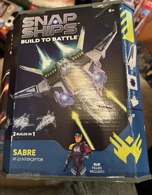 Snap Ships Build to Battle Sabre XF-23 Interceptor 3 NIB