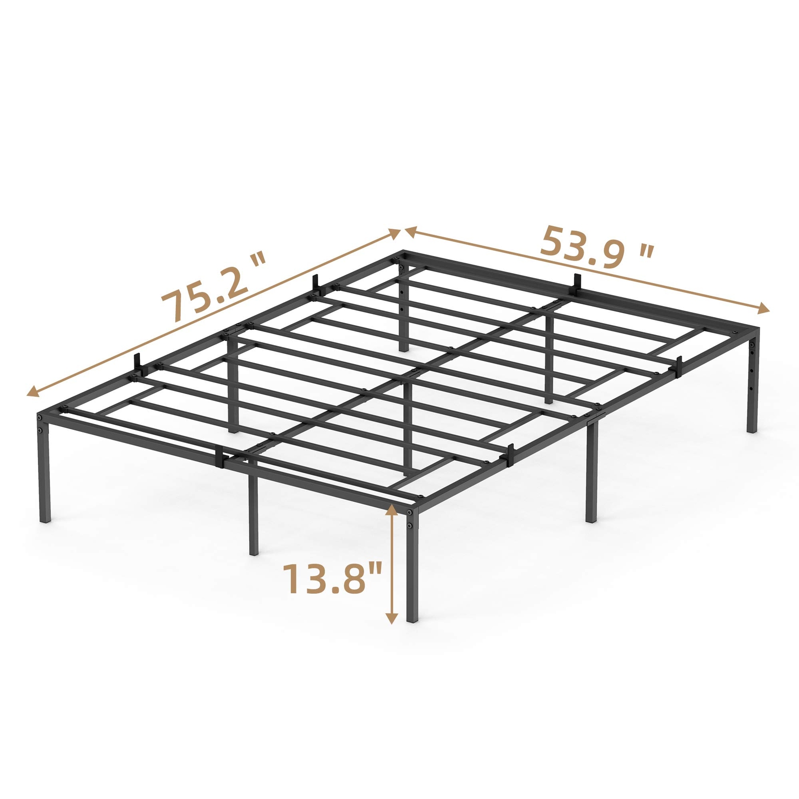 Twin/Full/Queen Size Bed Frame Metal Platform Bed with Sturdy Steel Bed