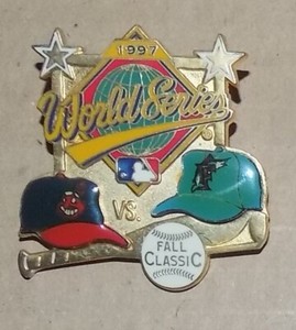 Florida Marlins vs Cleveland Indians 1997 World Series Fall Classic Pin