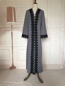 grey open abaya