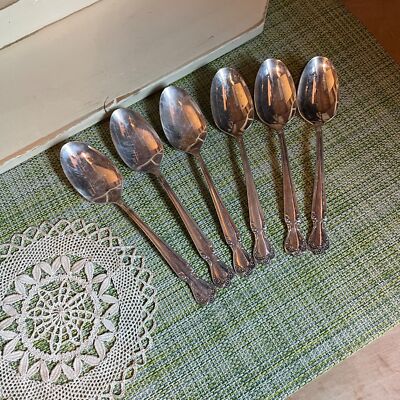 20 Bright Silver Plate Coffee Teaspoons Rogers & Bros 5.75'' Party Catering