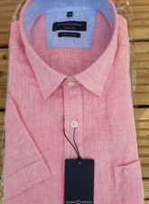  CASA MODA NEW LINEN PINK SHORT SLEEVE SHIRT   2xl 3XL4XL5XL6XL 7XL
