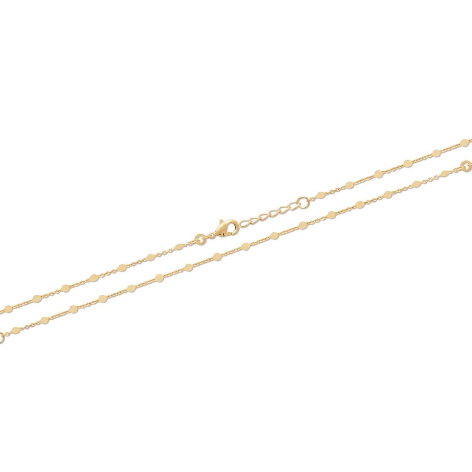 Bracelet chevilles pastilles plaqué or 18 carats idéal pour vos tenues d'été