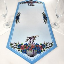 Easter Bead Embroidery Kit Needlepoint Decorative Table Linen Runner runner 112