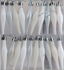 20 Christmas Tree Tear Drop Droplet Baubles Decorations - White / Silver