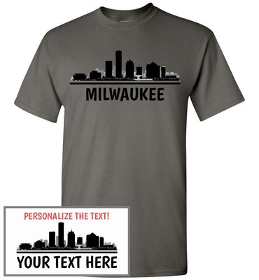 Milwaukee Skyline T-Shirt, Men Women Youth Tank Long Sleeve Personalized Tee WI