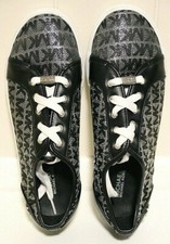 Michael Kors Black  Silver Girls Tennis Shoes Sz. 4  5 READ 