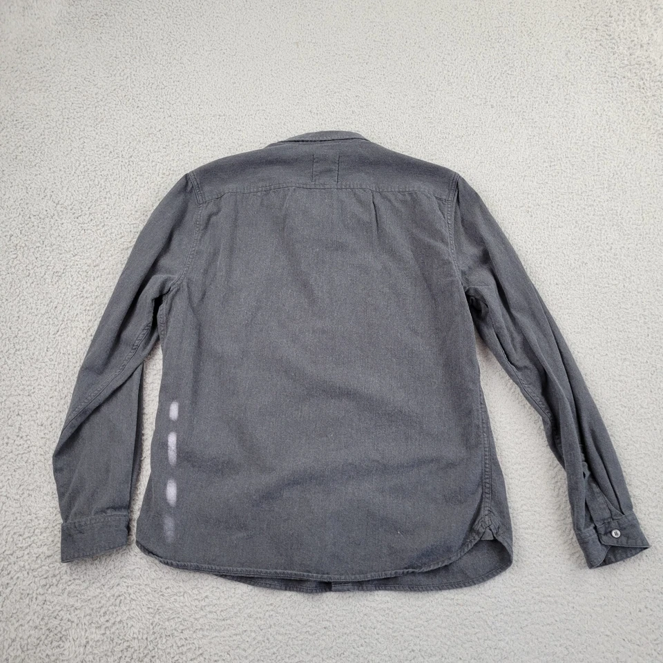 Camisa de mezclilla Life After para hombre grande gris bolsillo con botones manga larga Foto 2 de 4