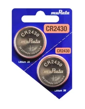 2 pc Murata CR2430 Battery 3V Lithium Coin Cell 300mAh Sony Expire 2032
