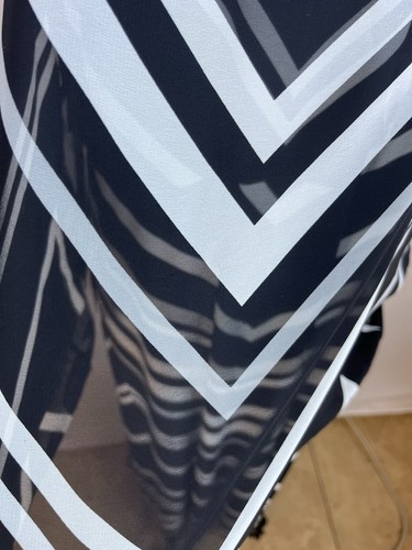 Alfani Women’s XL Maxi Dress Sleeveless Stretch Lined Long Striped Black White - Picture 5 of 7