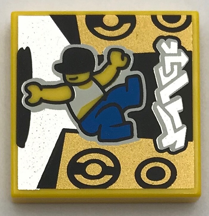 Lego New Tile x BeatBit Album Cover Breakdancer and Speakers Pattern  Part