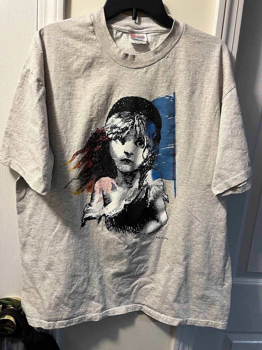80s Les Miserables ミュージカルTシャツ XL Hanes 80s LES MISERABLES レミゼ ビンテージTシャツHanes XL トップス