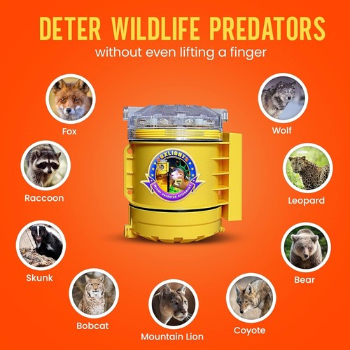 Fox Lights Night Predator Deterrent Control Light w Flashing LEDs Animal Repel - 第 1/8 張圖片
