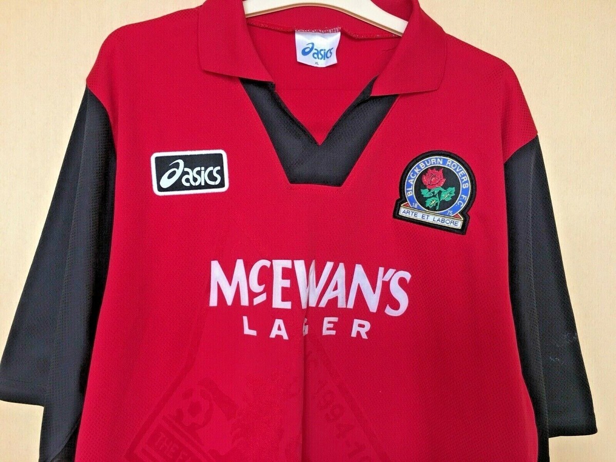Blackburn Rovers F.C. シャツ 1995 VINTAGE FC BLACKBURN ROVERS 1995 1996 AWAY FOOTBALL JERSEY