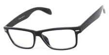 Smart Black Interview Nerd Fashion Rectangular Clear Lens fake Glasses New