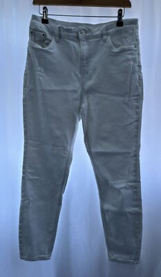 White Jeans Roman Size 14 L27” White Denim Slim Leg Cotton Blend Womens  UK