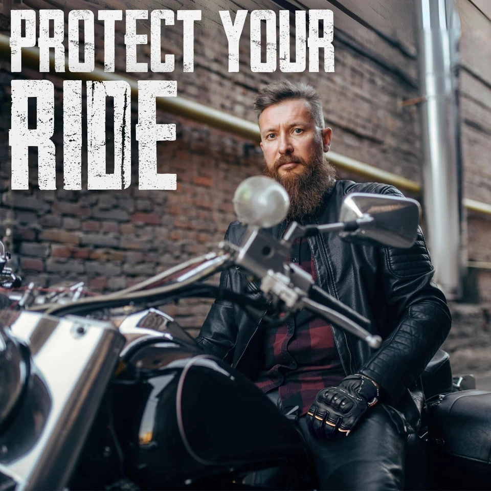 EVO Motorbike GLOVES LEATHER Motorcycle Glove Waterproof Winter thermal PPE WORK - Image 3 of 4