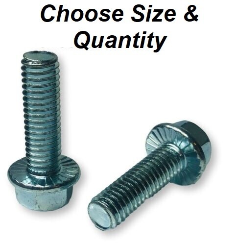 Grade 5 Serrated Hex Flange Bolts Zinc Plated (All Sizes & Qty's)