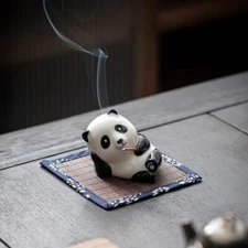 Ceramic Panda Incense Holder for Sticks