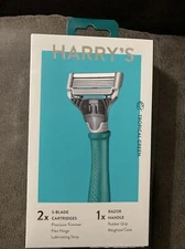 Harry's Men's Razor Tropical Green - 2x 5-Blade Cartridges 1x Razor Handle
