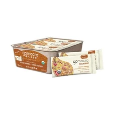 GoMacro Salted Caramel Chocolate Chips Vegan Protein Bars Pack of 12