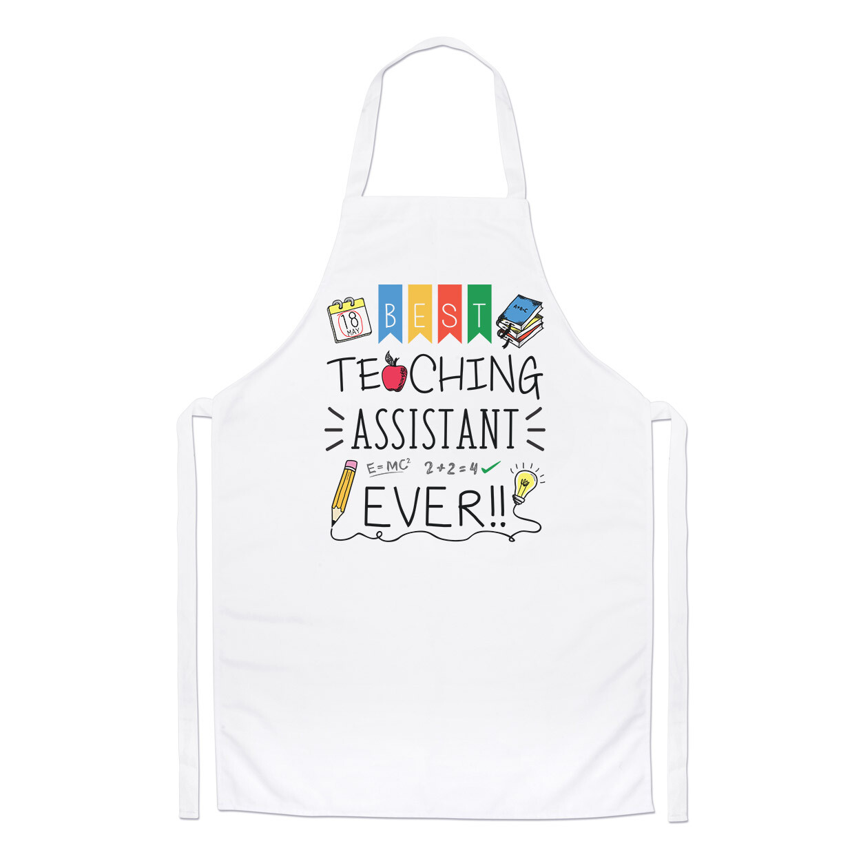 Best Teaching Assistant Ever Chefs Apron Teacher Student Funny Cooking Baking