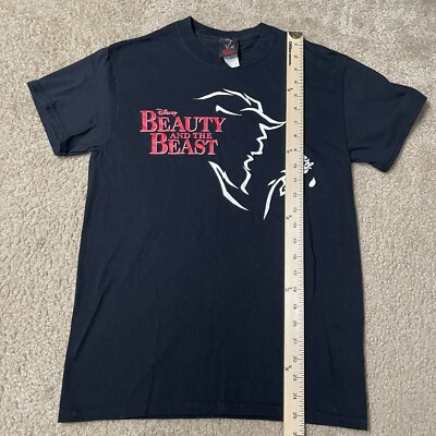 Disneys Beauty And The Beast Adult Black T Shirt Size Small Gilman