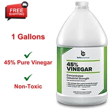 45% Pure Vinegar - Concentrated Industrial Grade, Biodegradable, Safe, 1-Gallon